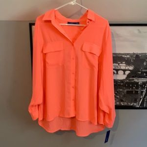Neon light orange Apt. 9 XL blouse.
